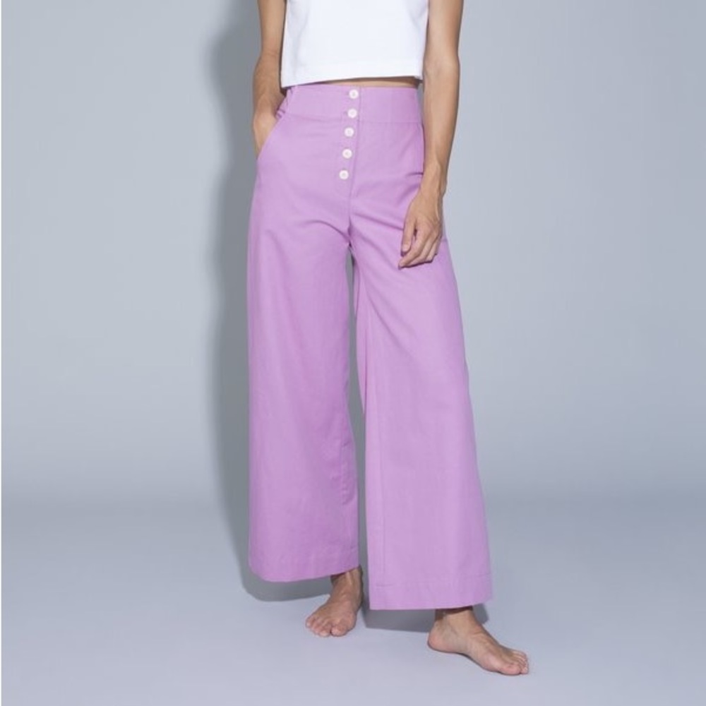 llana Kohn Mallin Wide Leg Pant in Grape